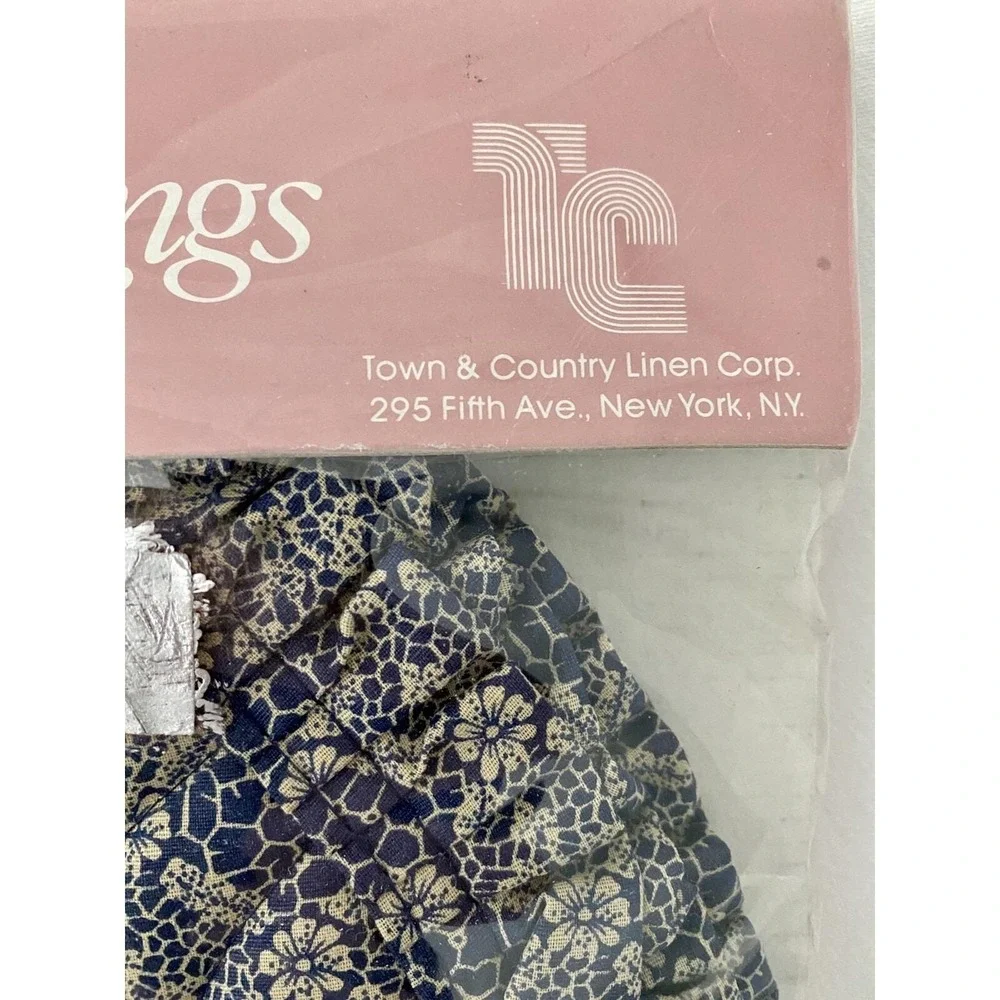 Country Cottage Placemat Set Napkins Rings Navy Blue French Country New